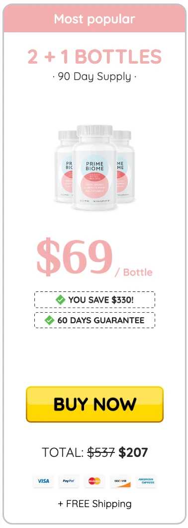 PrimeBiome 3 bottles